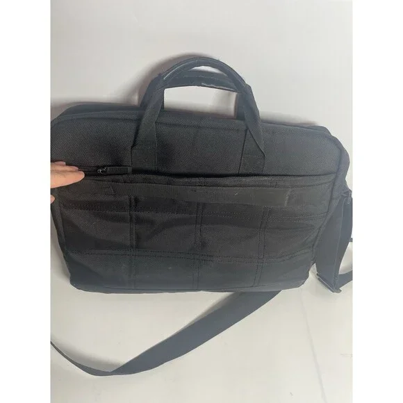 Kenneth Cole Messenger Bag Brief Case For Work School Laptop Black - Picture 5 of 11